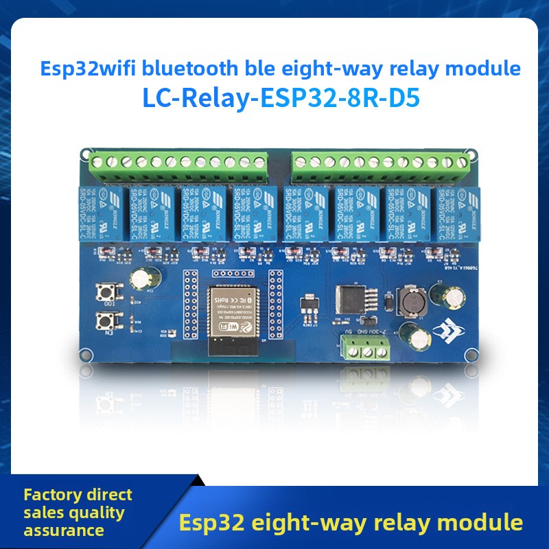 Relay 8 Channel Board - DC5-30V ESP32 Geliştirme Kartı, 8 Kanallı