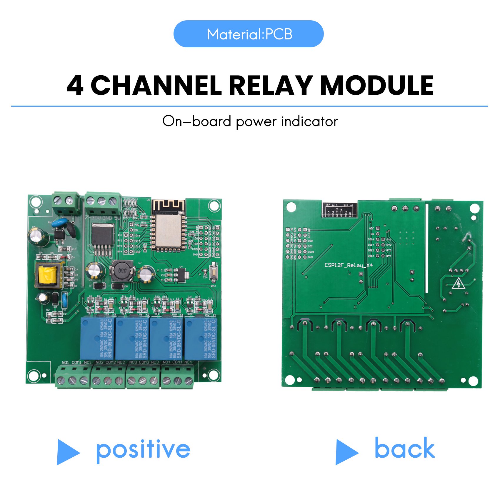 Relay 8 Channel Board - SCLS ESP8266 Kablosuz WIFI 4 Kanal