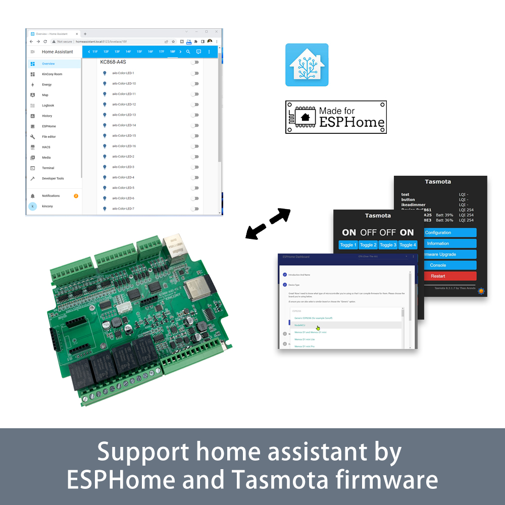 KC868-A4S ESP32 ESPhome Tasmot - Home Automation With Arduino incelemesi ve fiyatı
