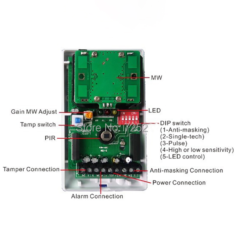 1/3 adet Kablolu Kapalı PIR Mi - Motion Sensor Pir Wired incelemesi ve fiyatı