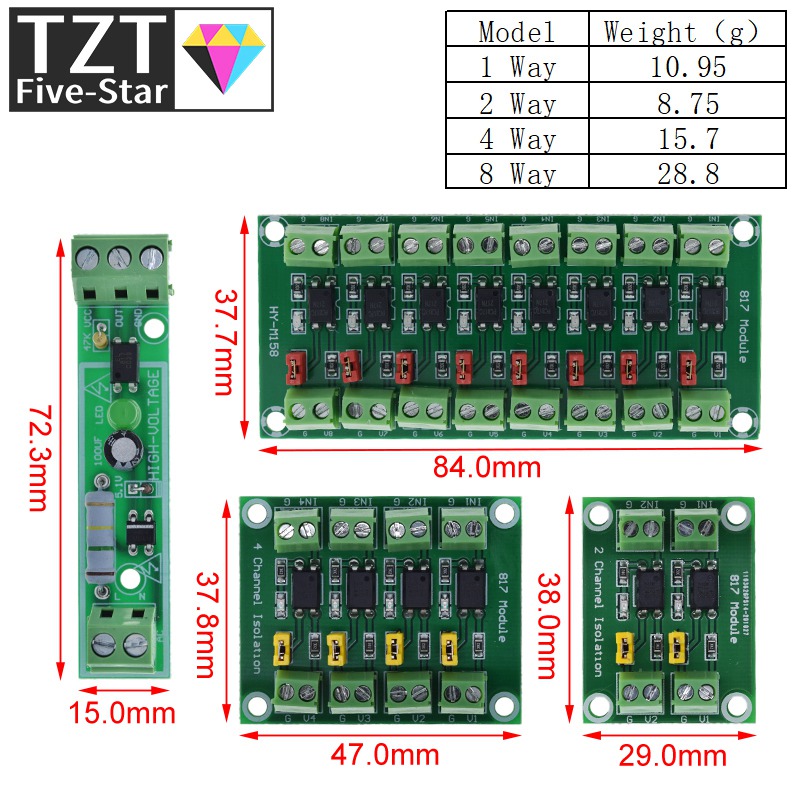 PC817 1 2 4 8 Kanal Optocouple - Relay 8 Channel Board incelemesi ve fiyatı