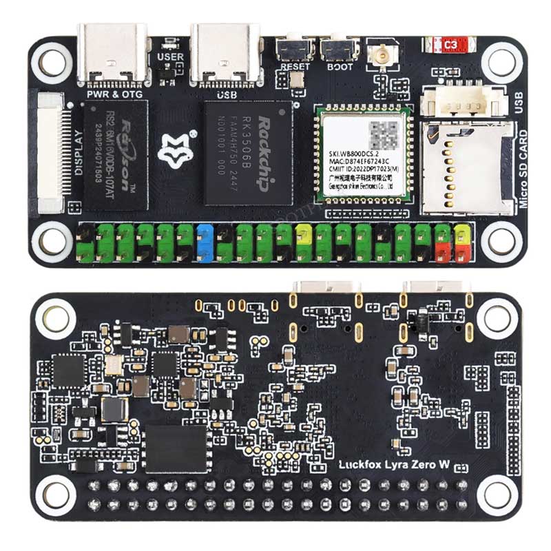 Luckfox Lyra Zero W RK3506B Ro - Pi Zero W Board incelemesi ve fiyatı